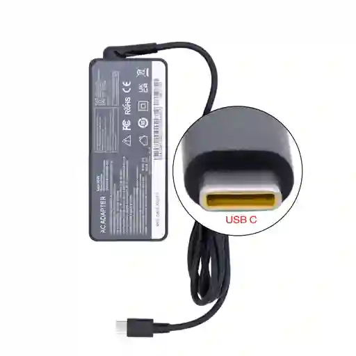 Cargador Para Portátil Lenovo Usb Tipo-c 65w De 2 Piezas