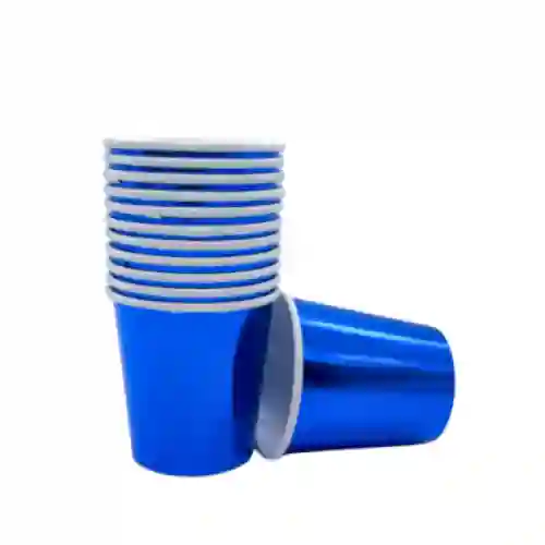 Vaso Metalizado De Lujo Azulñ