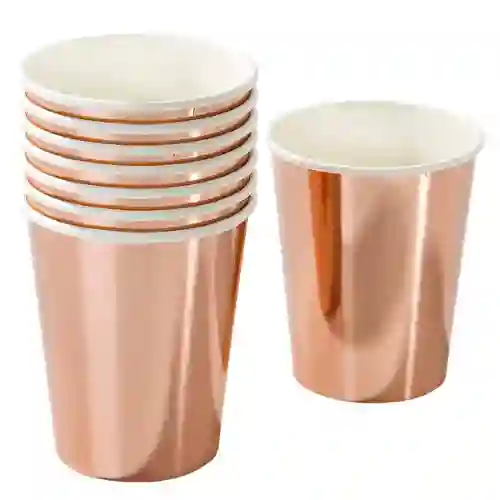 Vaso De Lujo Oro Rosa X10und