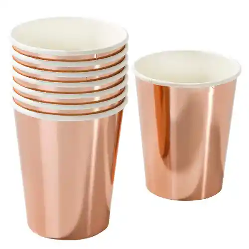 Vaso De Lujo Oro Rosa X10und