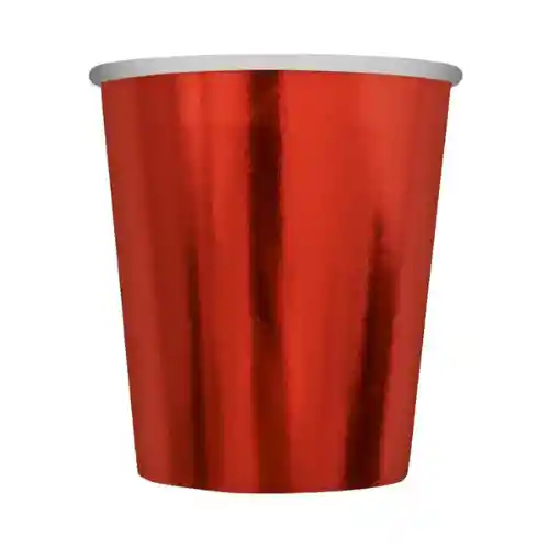 Vaso De Lujo Rojo X10und