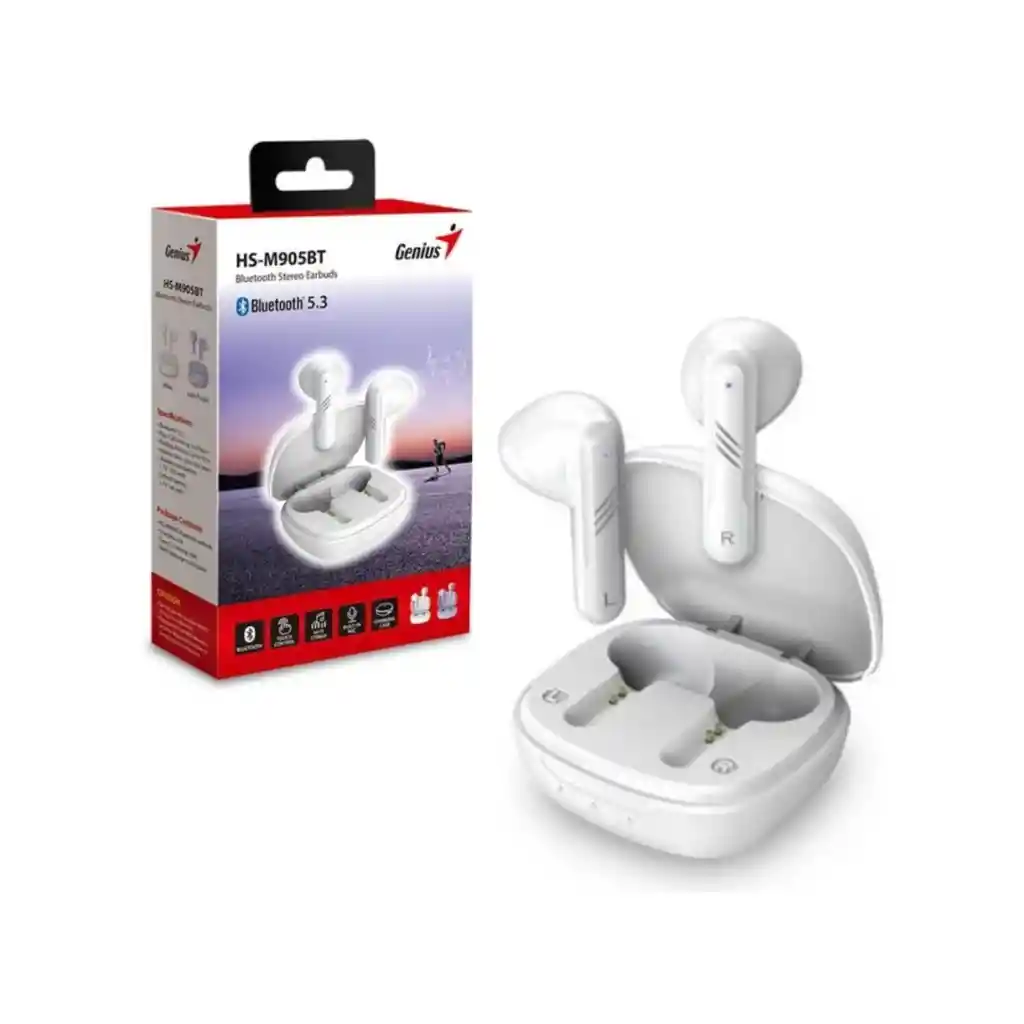 Audífonos Bluetooth Manhattan Hs-m905bt Blancos Con Micrófono Integrado