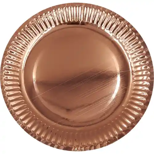 Plato De Lujo Oro Rosa X10und