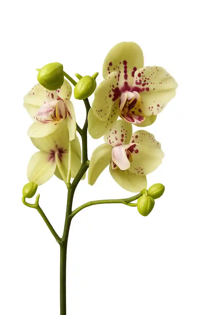 Orquidea Amarilla Con Puntos Fucsias X2 Tallos