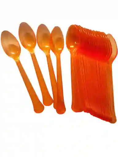 Cucharas Plasticas De Color Naranja