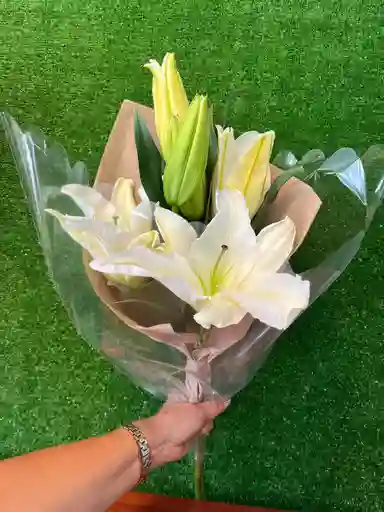 Elegancia De Lirios Blancos