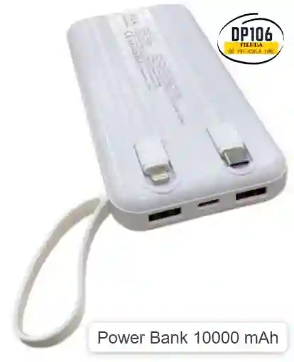 Power Bank 10000 Mah Carga Rapida Tipo C Y Iphone