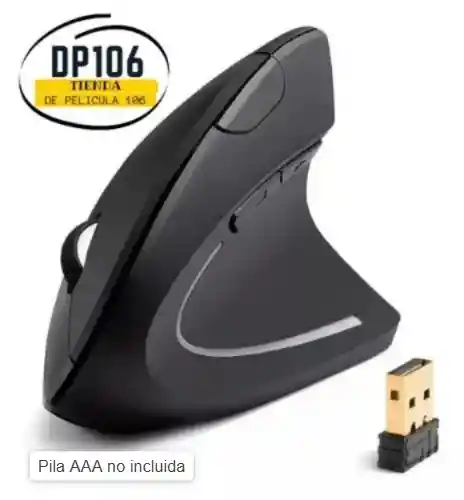 Mouse Inalambrico Ergonomico Vertical De Pilas