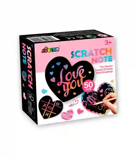 Juego Tarjetas Mágicas Para Raspar Corazones Para Niños