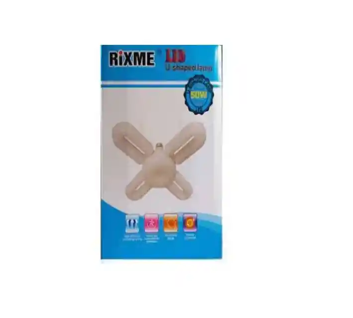 Lámpara Rixme Desplegable Led 50w Bombillo 4 Aspas