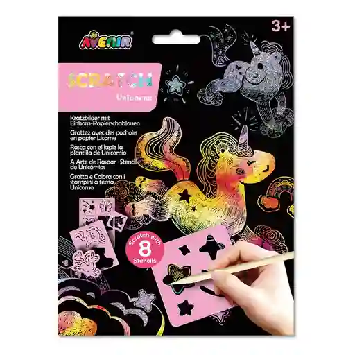 Juego De Arte Mágico Rasca Y Pinta Unicornios Para Niños