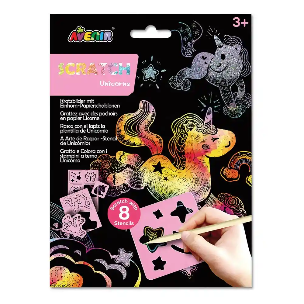Juego De Arte Mágico Rasca Y Pinta Unicornios Para Niños