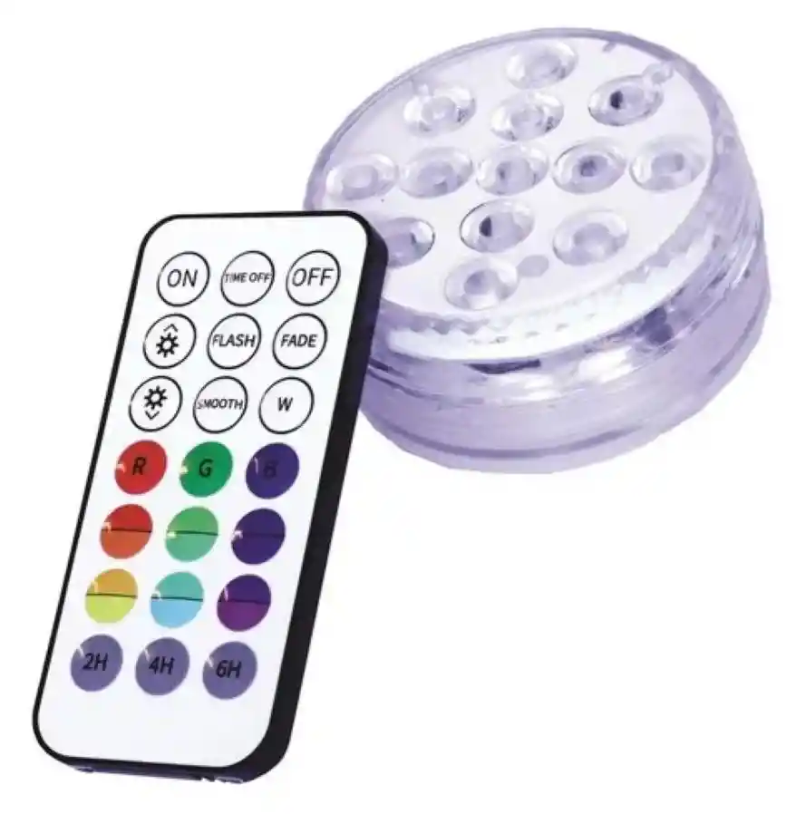 Luz Led Rgb Sumergible Piscina Acuario Control Remoto