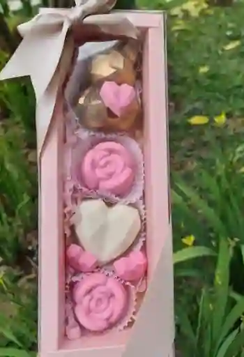 Chocolates Rellenos - Osito, Rosa Y Corazón