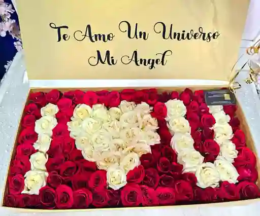 Estuche I ❤️u 104 A 110 Rosas Tamaño Gigante