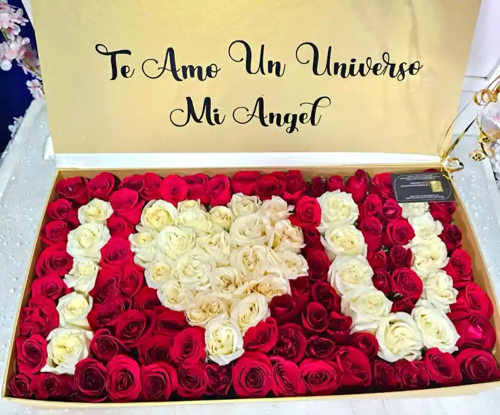 Estuche I ❤️u 104 A 110 Rosas Tamaño Gigante