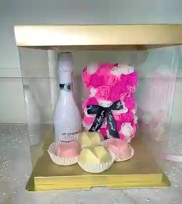 Oso Teddy De Flores, Jp 200 Ml Y Rellenos De Chocolate