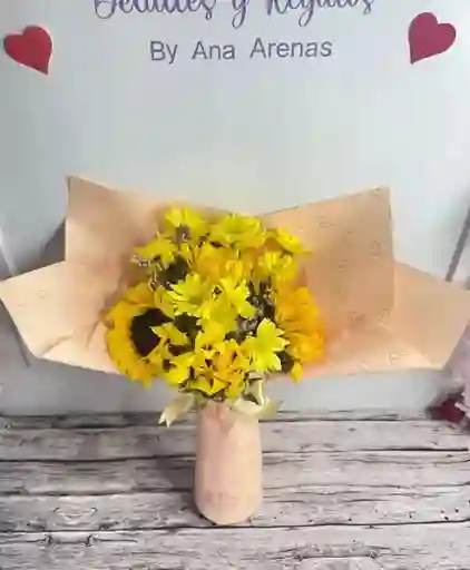 Ramo De Girasoles Y Margaritas