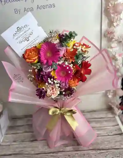 Ramo De Rosas, Claveles, Gerberas Y Margaritas