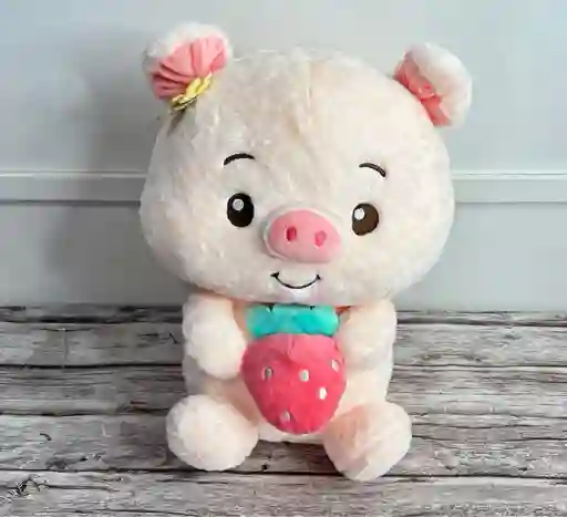 Peluche Cerdito Con Fresa 40cm