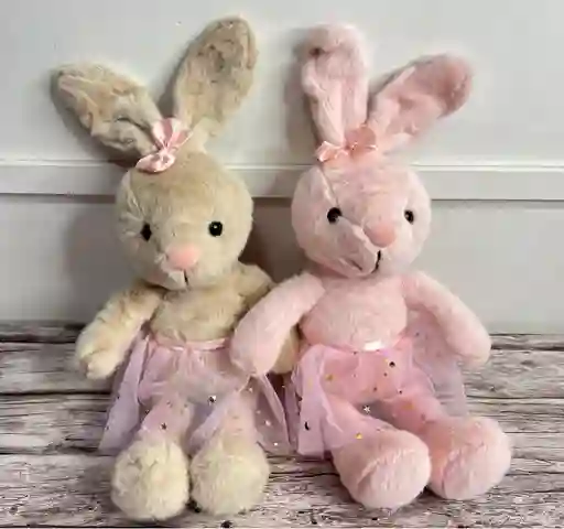 Peluche Conejita Con Vestido 30cm