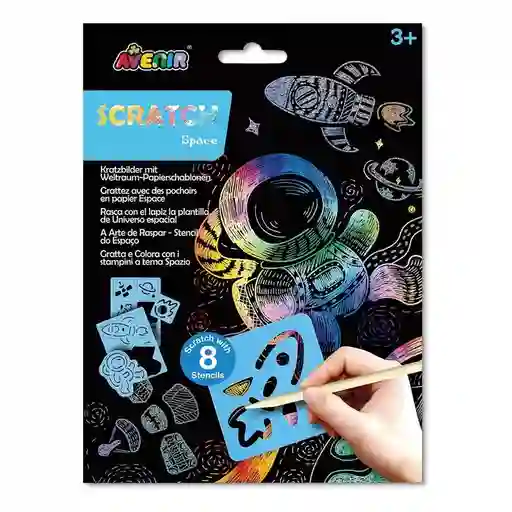 Juego De Arte Mágico Rasca Y Pinta Espacio Para Niños