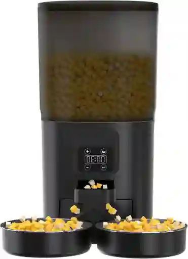 Dispensador De Comida Automatico Comedero Doble Gatos Perros