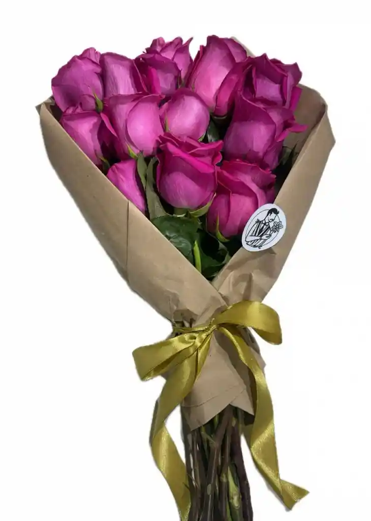Bouquet 12 Rosas Fucsia Crush