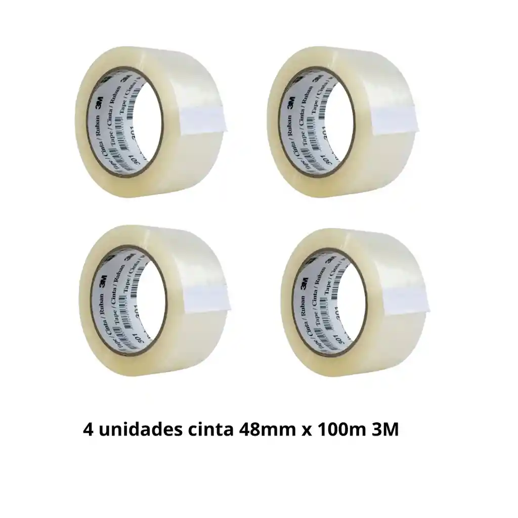 4 Unidades Cinta Empaque 100 Metros 3m