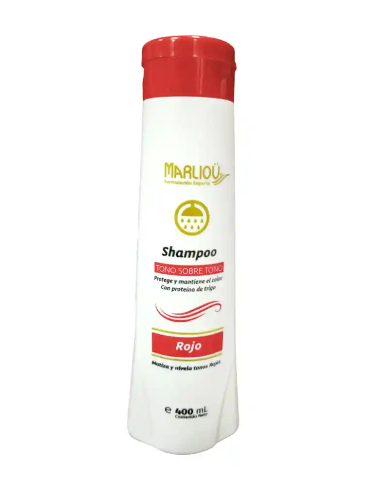 Marlioû Shampoo Tono Sobre Tono Rojo 400ml
