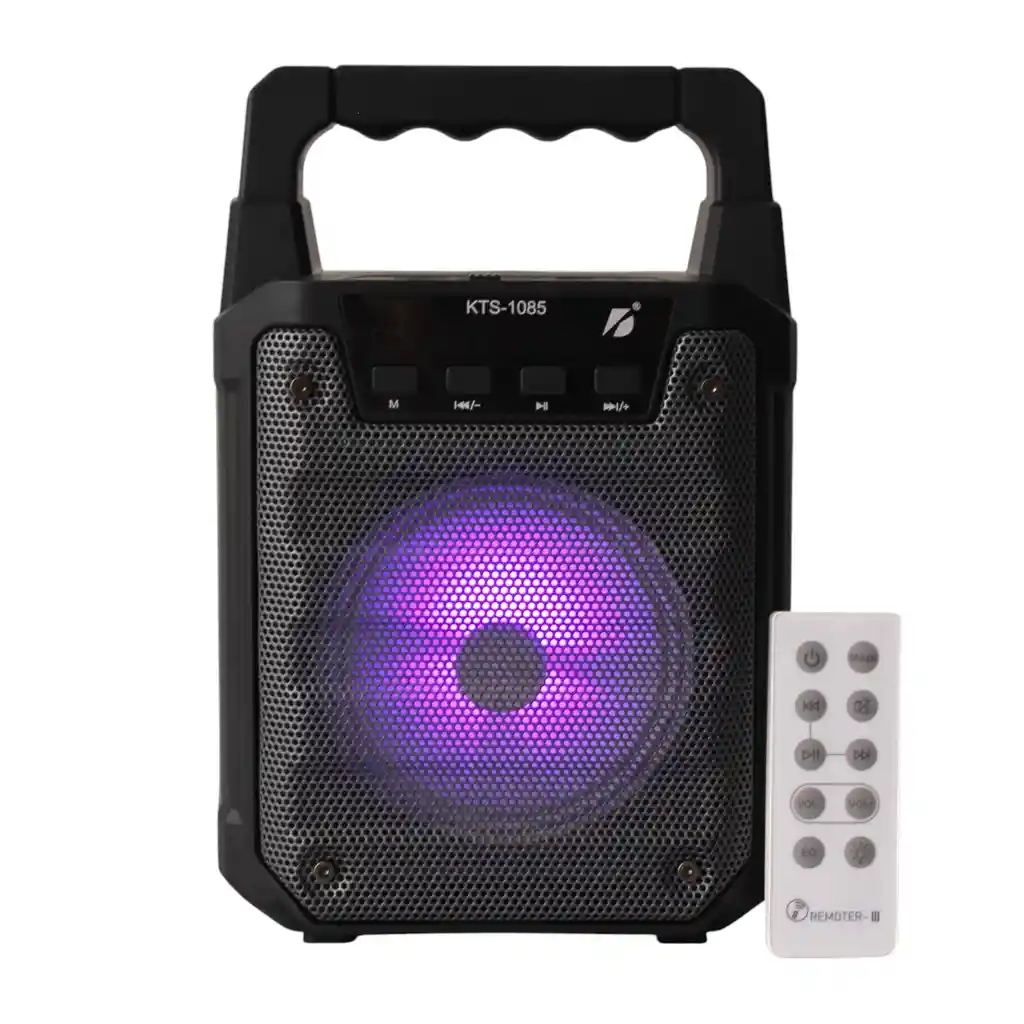 Parlante Portatil Con Luz Led Y Control