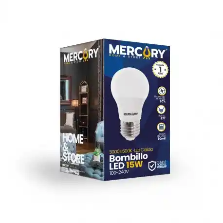 Bombillo Led 15w E27 Mercury Luz Cálida