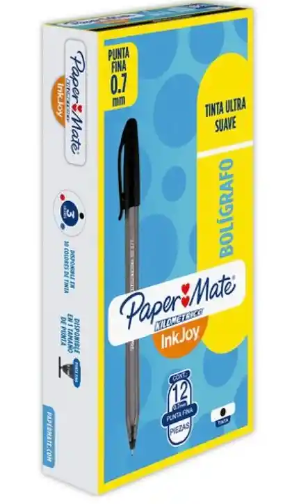 Lapicero Papermate Inkjoy Kilometrico 100 0.7f-negro