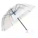 Sombrilla Paraguas Transparente Colores Tipo Hongo 1mt Blanco