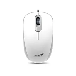 Mouse Alámbrico Genius Con Conexión Usb Y Diseño Ergonómico Blanco