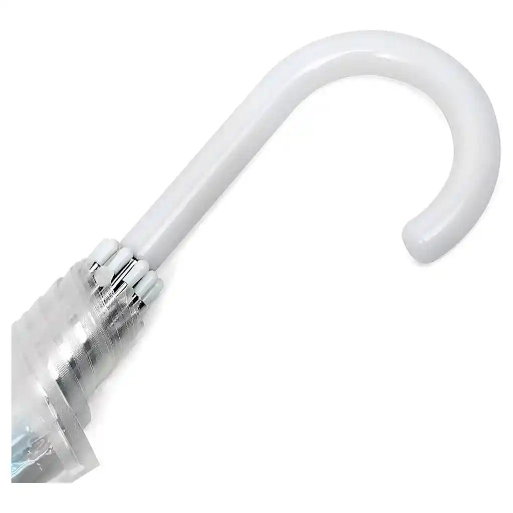 Sombrilla Paraguas Transparente Colores Tipo Hongo 1mt Blanco