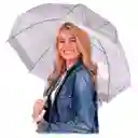 Sombrilla Paraguas Transparente Colores Tipo Hongo 1mt Blanco
