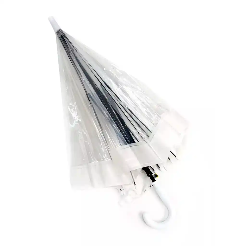 Sombrilla Paraguas Transparente Colores Tipo Hongo 1mt Blanco