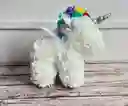 Unicornio Teddy De Flores En Caja De Acetato