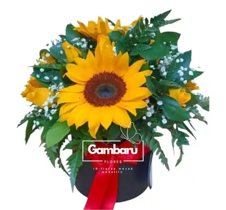 Flores En Burbuja Cilindro