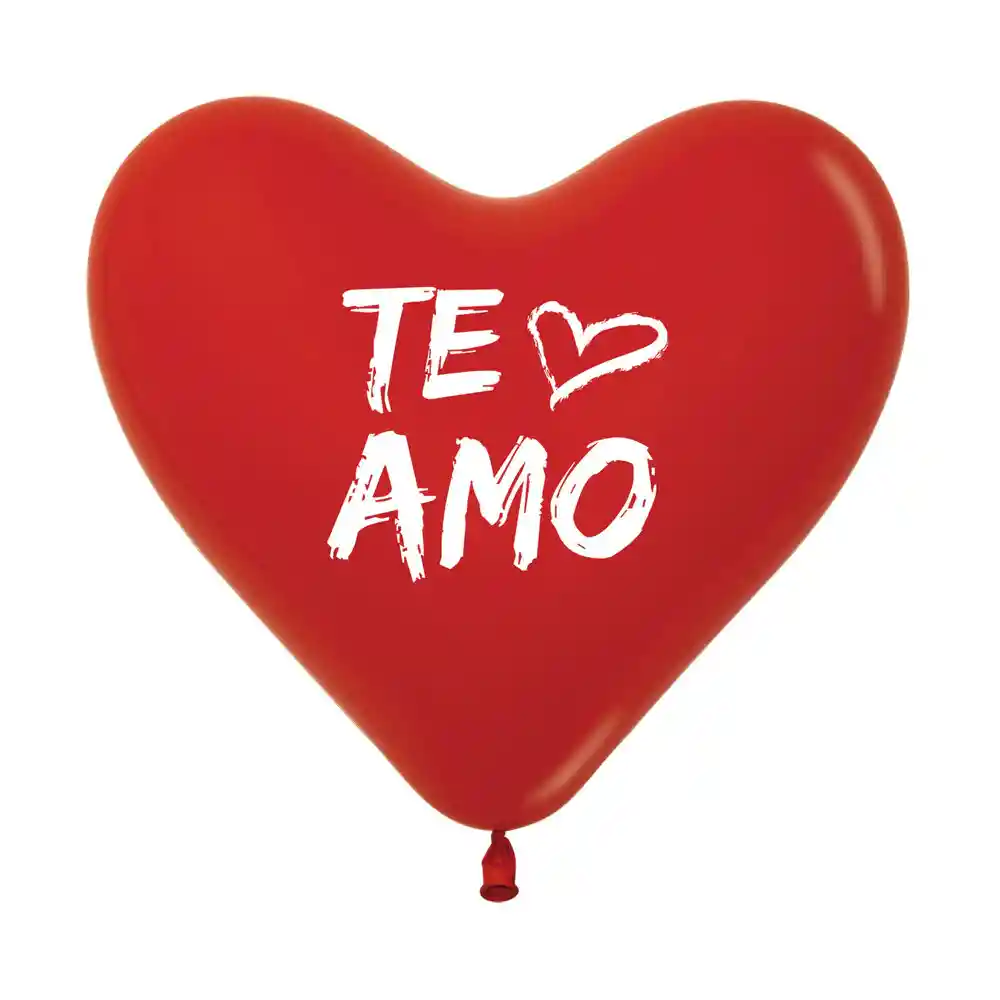 Globo Latex Corazón Te Amo Con Helio Certificado