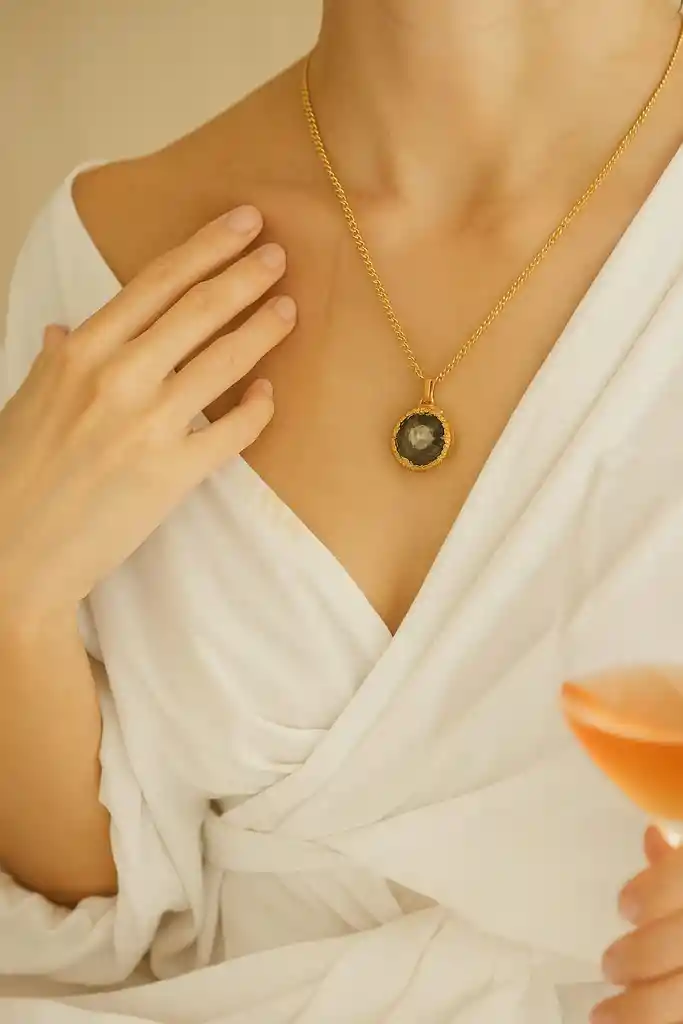Collar Piedra Cuarzo Estalactita De Amatista A Domicilio