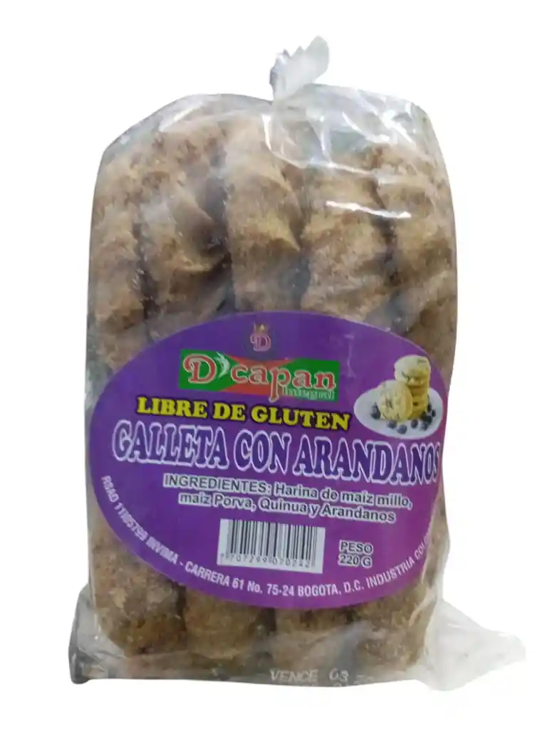 Galleta Con Arandanos Libre De Gluten 0 Azucar D Capan