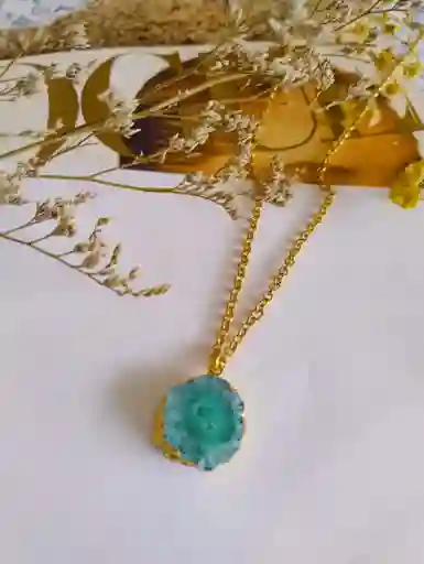 Collar Piedra Agatha Verde