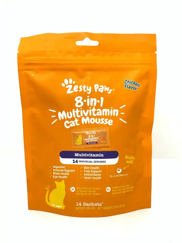 Zesty Paws Multivitaminico 8-1 Para Gatos Cat Mousse