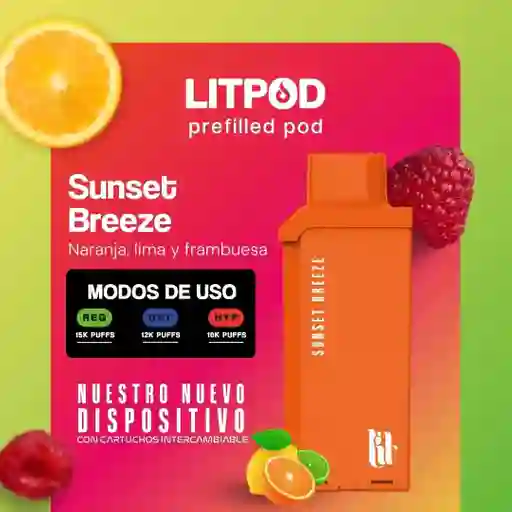 Lit Pod Sunset Breeze 15.000 Puff