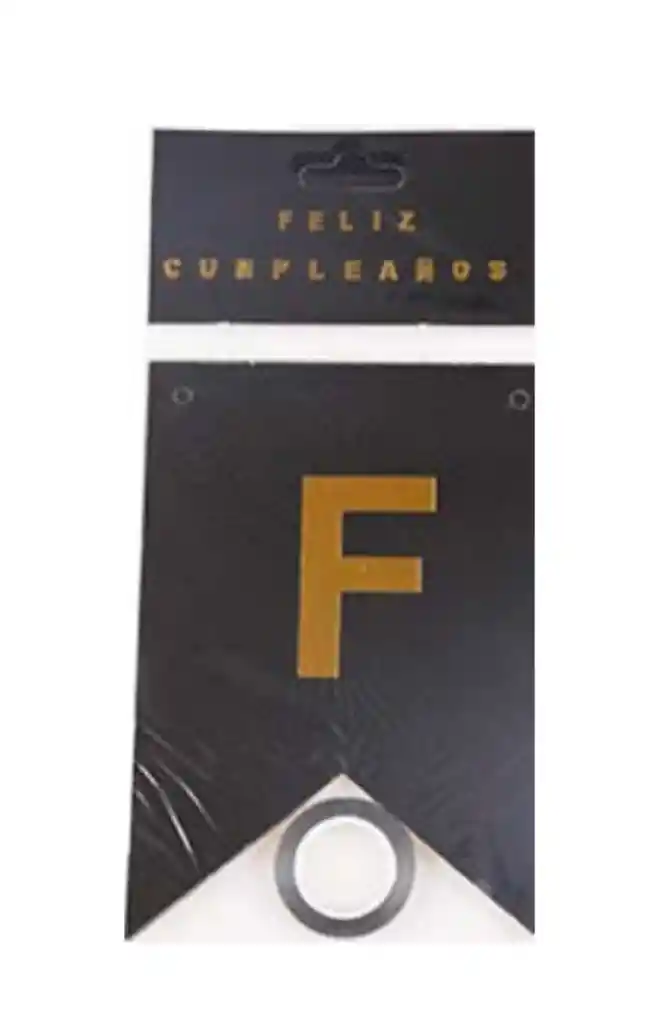 Festón Banderín "feliz Cumpleaños" Negro Con Letras Doradas – Decoración De Fiesta