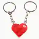 Llavero De Pareja En Forma De Corazón Rojo