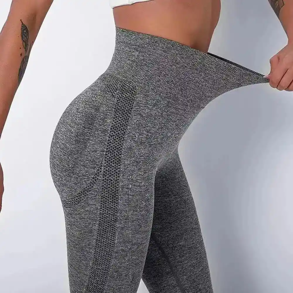 Leggings Licra Efecto Push Up Gris Claro