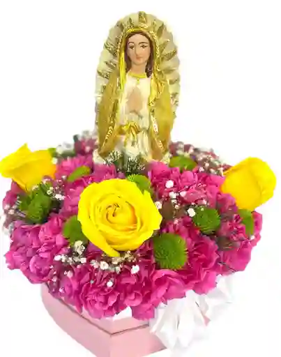 Flores En Corazón Virgencita